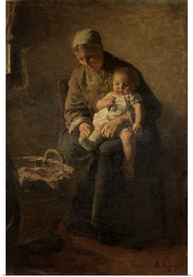 Mother with her Child, by Albert Neuhuys, c. 1880-99. Dutch painting, oil on canvas