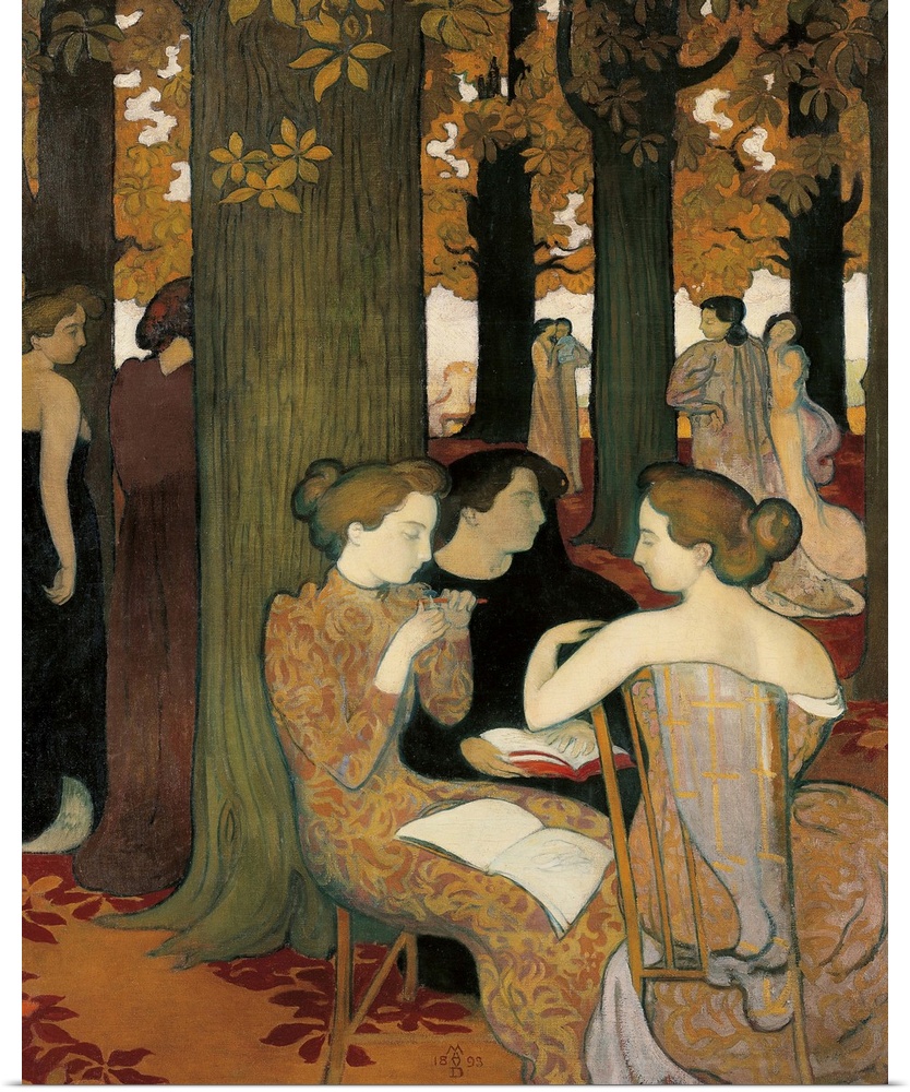 The Muses (or Sacred Wood), by Maurice Denis, 1893, 19th Century, oil on canvas, cm 171,5 x 137,5 - France, Ile de France,...