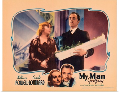 My Man Godfrey, Lobbycard, Carole Lombard, William Powell, 1936