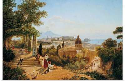 Naples seen from the Slopes of the Vomero, by Carl Wilhelm Goetzloff, 19th c.