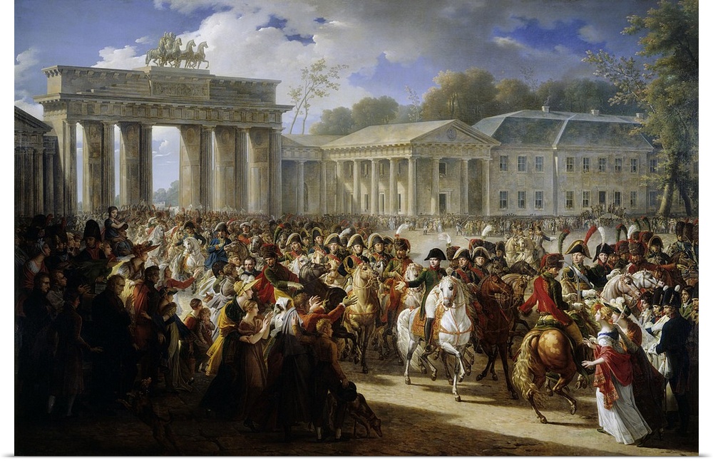 3060 , Charles Meynier (1768-1832), French School. Napoleon Ier enters Berlin, by the Brandeburg Gate, October 27th, 1806....