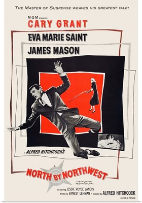 North By Northwest - Vintage Movie Poster