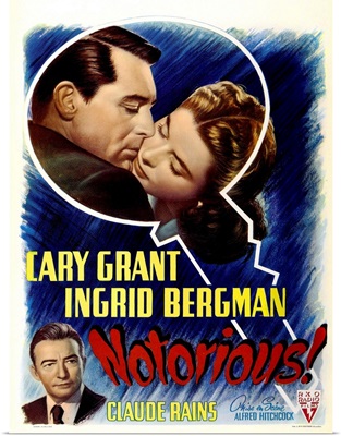 Notorious, Belgian Poster Art, 1946