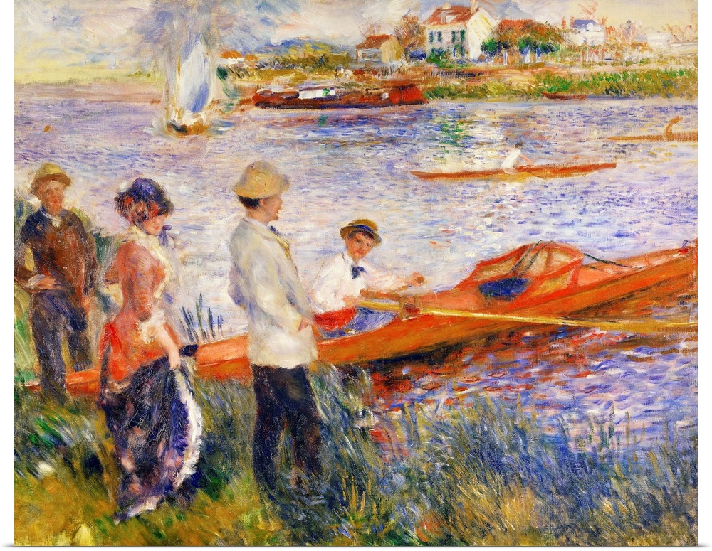 1131 , Pierre Auguste Renoir (1841-1919), French School. Oarsmen at Chatou. 1879. Oil on canvas.