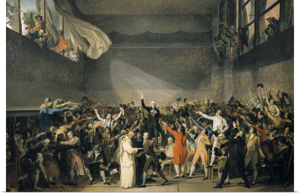 David, Jacques-Louis (1748-1825). Oath taken at the Jeu de Paume, 20 June 1789. 1789-1792. Neoclassicism. Oil on canvas. F...