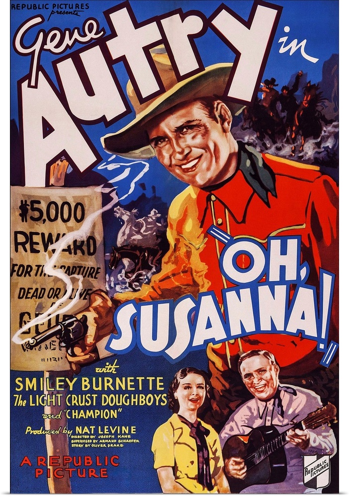 Retro poster artwork for the film Oh, Susanna.