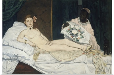 Olympia, 1863, Oil on canvas, By French Impressionist Edouard Manet