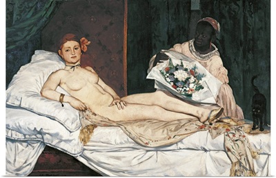 Olympia, By Edouard Manet, 1863. Musee D'Orsay, Paris, France