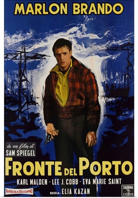 On The Waterfront, Marlon Brando, Italian Poster Art, 1954