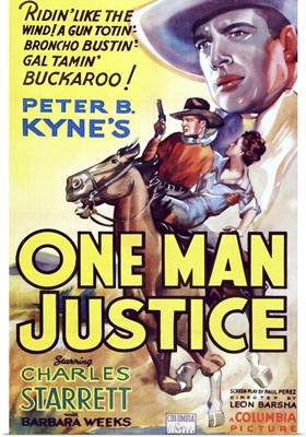 One Man Justice, 1937, Poster