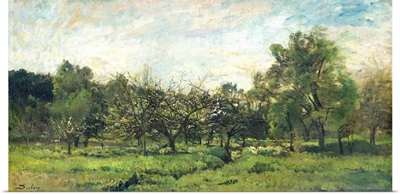 Orchard, by Charles Fran?ois Daubigny, c. 1865-69, French painting, oil on canvas