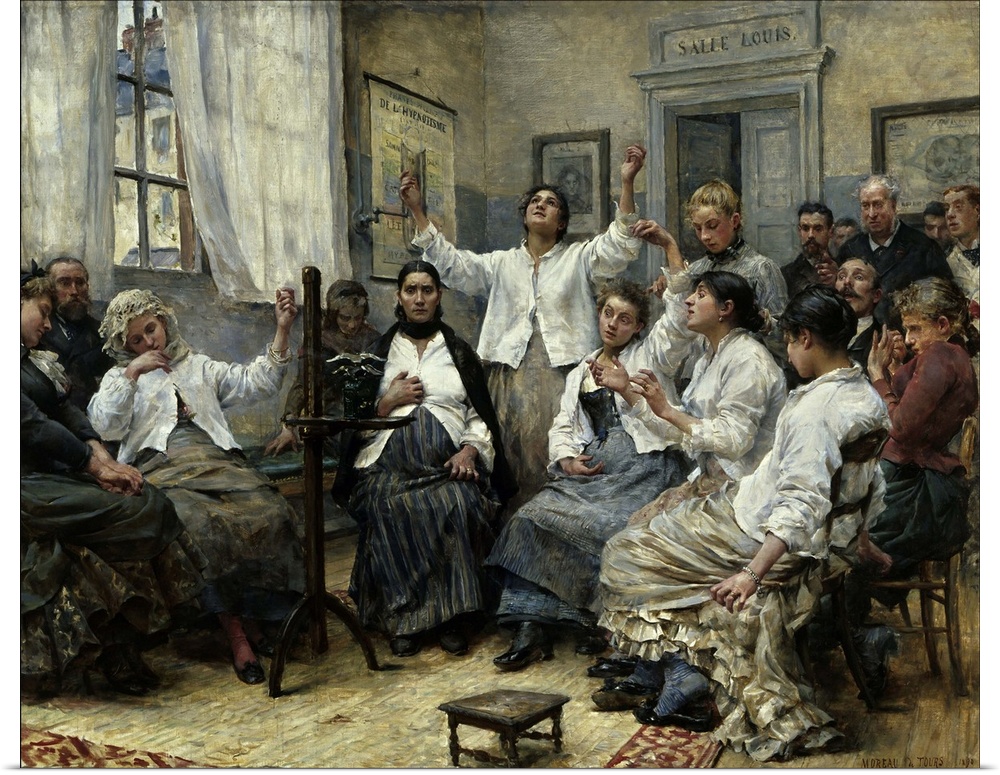 Georges Moreau de Tours (1848-1901). Patients in a State of Fascination at La Charite Hospital, Paris. 1889. Oil on canvas.