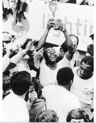 Pele in triumph in Mexico City, June 21, 1970