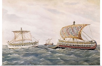 Phoenician and Assyrian ships in service of Persian King Cambyses II, 6th c.