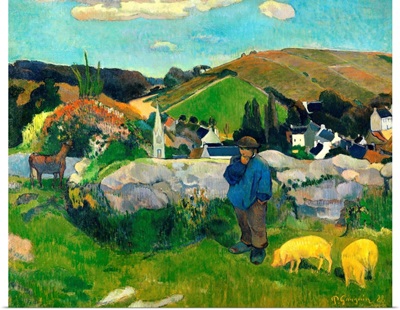 Pig Herder in Brittany, 1888