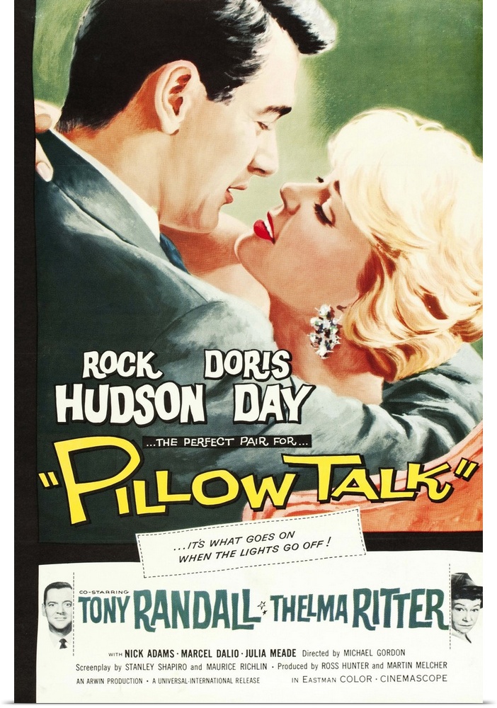 PILLOW TALK, top from left: Rock Hudson, Doris Day, bottom from left: Tony Randall, Thelma Ritter, 1959.