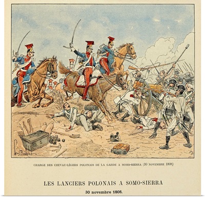 Polish Lancers at Somosierra, Nov, 30, 1808, By Louis Bombled