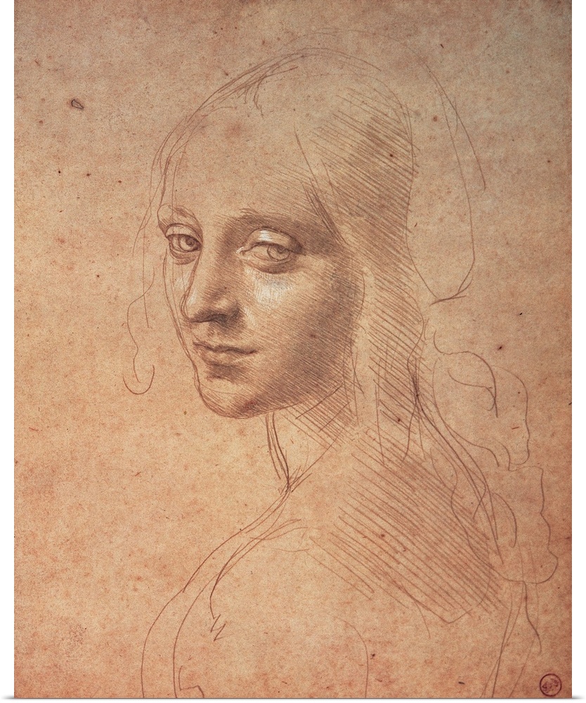 Leonardo da Vinci, Portrait of a Girl, 1483-1484, 15th Century, metal point with white heightening on paper, Italy, Piemon...