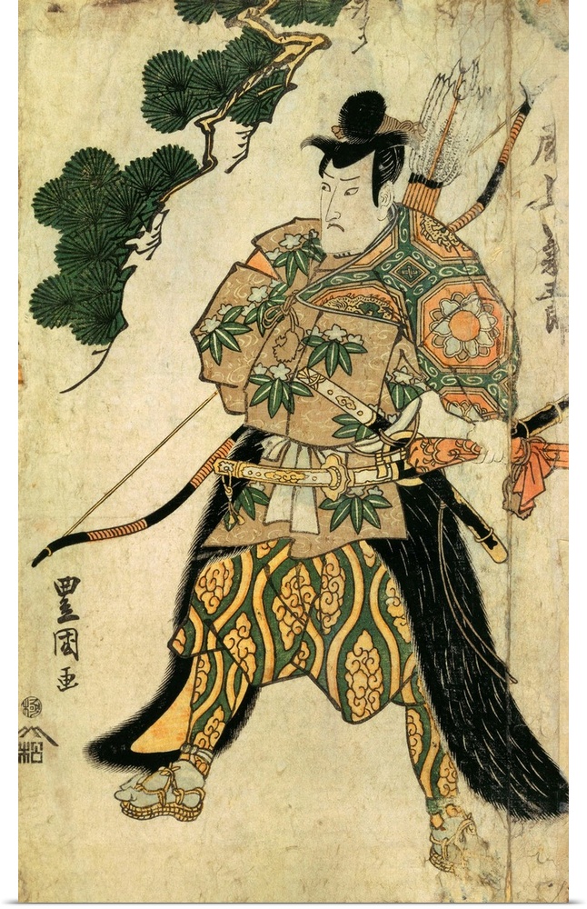 1365 , Japanese Art. Utagawa Toyokuni (1769-1825). Portrait of a Samourai. Rennes, musee des Beaux Arts. Art Japon , Portr...