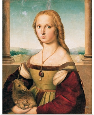 Portrait Of A Young Woman (Lady With A Unicorn), By Raphael, 1505-1506.