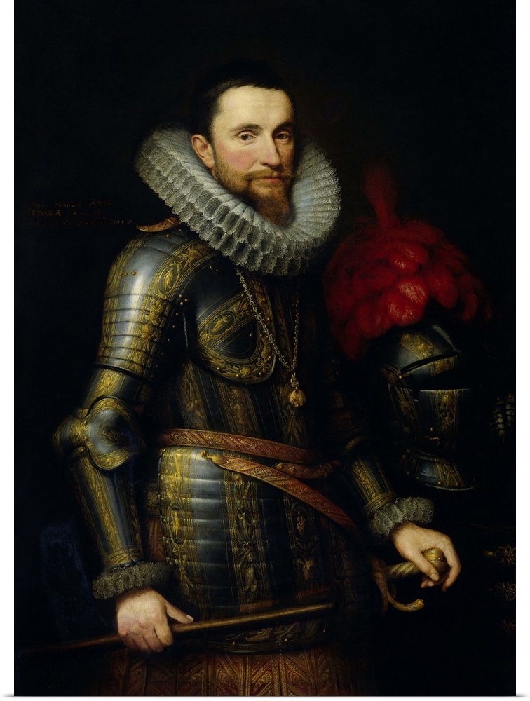 Portrait of Ambrogio Spinola, by Michiel Jansz van Mierevelt, 1609, Dutch painting, oil on canvas. Spinola, Commander in C...