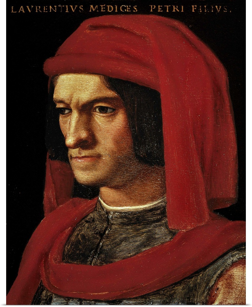 BRONZINO, Agnolo di Cosimo di Mariano, also called Il (1502-1572). Portrait of Lorenzo the Magnificent. 16th c. Mannerism ...
