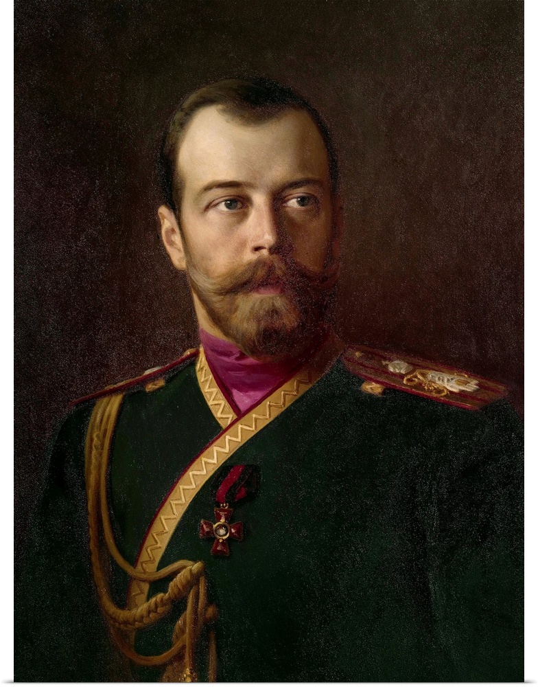 1212 , Russian School. Portrait of Tsar Nicholas II (1868-1918). Saint Petersburg, Peterhof Palace. Ecole Russe , Portrait...