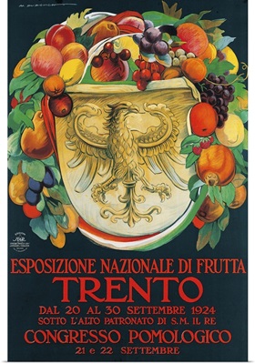 Poster Advertising National Fruit Exhibition, By Marcello Dudovich, 1924. Italy