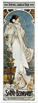 Poster. Farewell American Tour of Sarah Bernhardt. 1905. By Alphonse Maria Mucha
