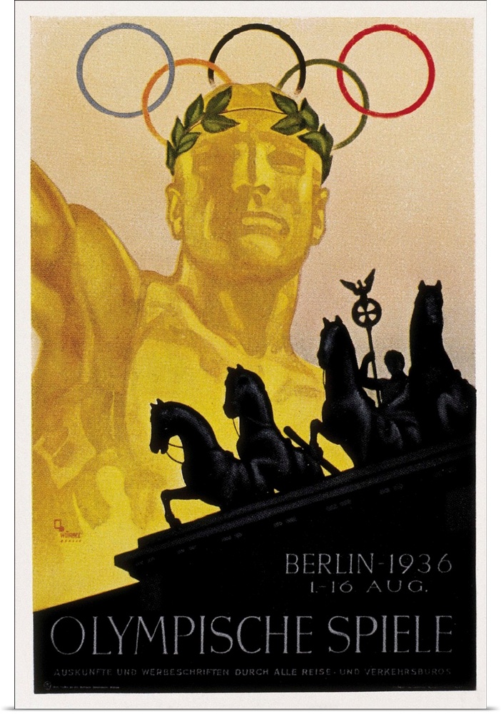 Germany (1936). Berlin Olympic Games poster. -