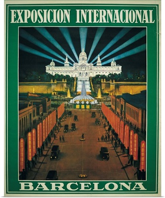 Poster for the Barcelona International Exhibition. 1929. By R. Bas