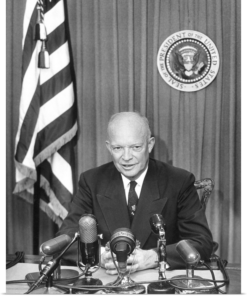 President Eisenhower recording a message for the Committee for Religion in American Life, Inc. Oct. 22, 1953.