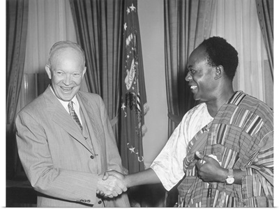 President Eisenhower with Kwame Nkrumah, President of Ghana