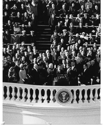 President John Kennedy takes the oath of office