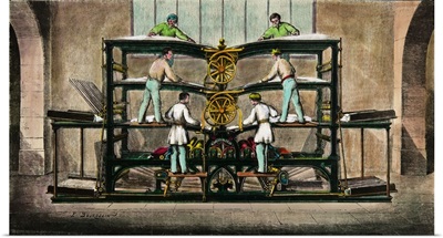 Printing Press at Le Petit Journal, created by H, Marinoni, 1860s