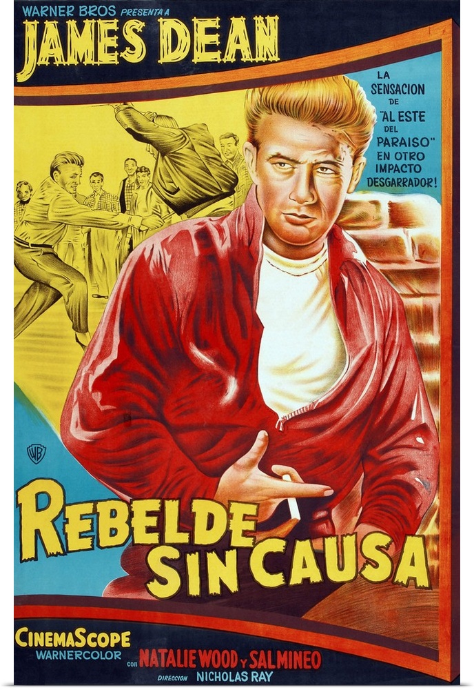 Rebel Without A Cause (aka Rebelde Sin Causa), James Dean On Argentinian Poster Art, 1955.