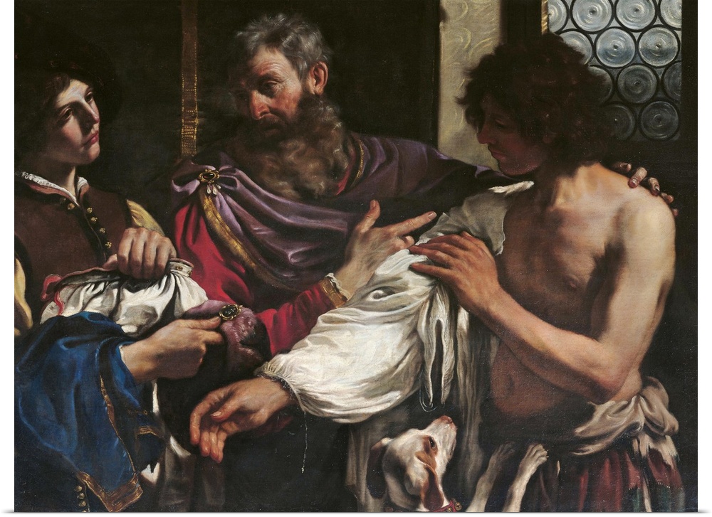 The Return of the Prodigal Son, by Giovan Francesco Barbieri known as il Guercino, 1627 - 1628, 17th Century, oil on canva...