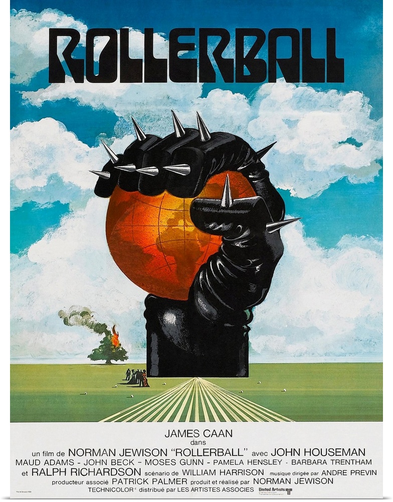 ROLLERBALL, French poster, 1975