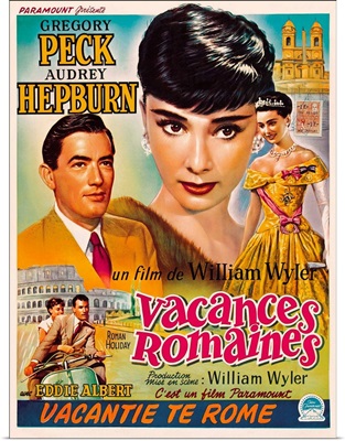 Roman Holiday, Gregory Peck, Audrey Hepburn, 1953