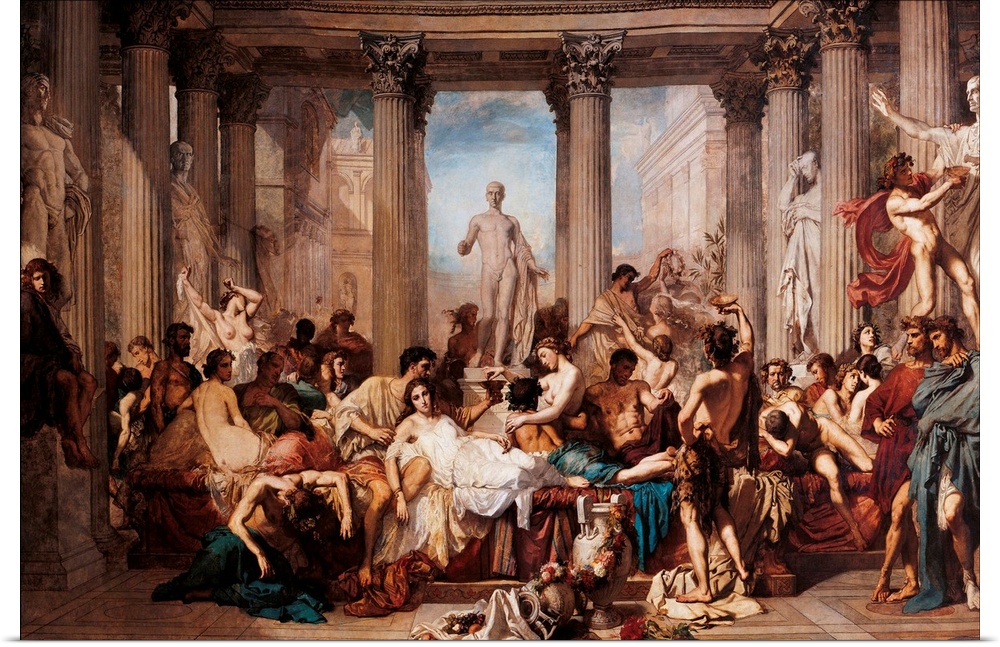 Romans of the Decadence, by Thomas Couture, 1847, 19th Century, oil on canvas, cm 466 x 775 - France, Ile de France, Paris...