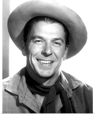Ronald Reagan in Cattle Queen Of Montana - Vintage Publicity Photo