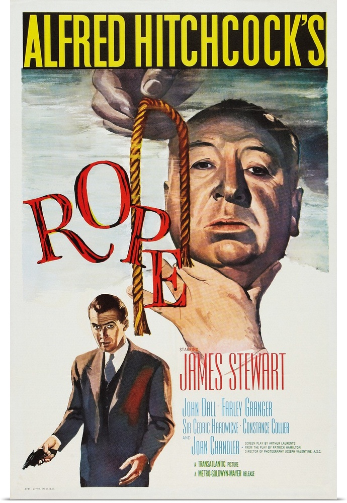 Retro poster artwork for the film Rope.