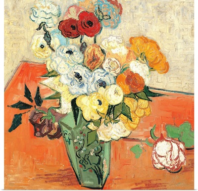 Roses and Anemones, by Vincent Van Gogh, 1890. Musee d'Orsay, Paris, France