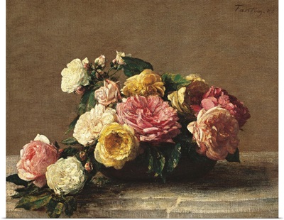 Roses in a Bowl, by Henri Fantin-Latour, 1882. Musee d'Orsay, Paris, France