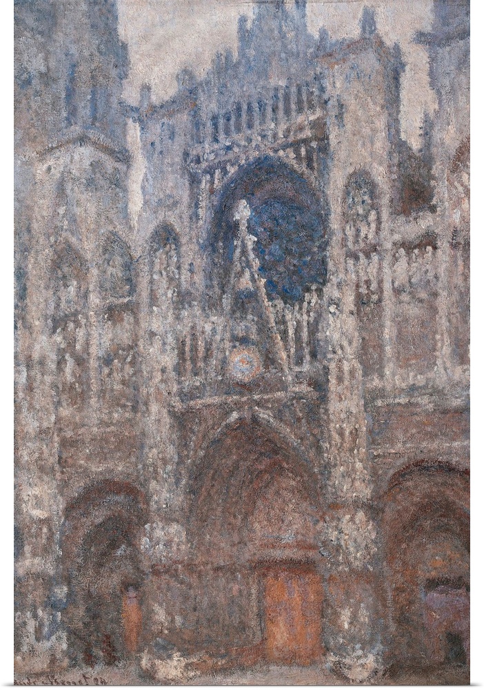 Monet Claude, Rouen Cathedral. Grey Day - Harmony in Grey, 1892 - 1894, 19th Century, oil on canvas, France Paris, Mus e d...