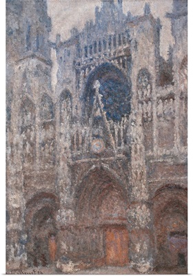 Rouen Cathedral. Grey Day - Harmony in Grey, Monet Claude, 1892-1894. Musee d'Orsay