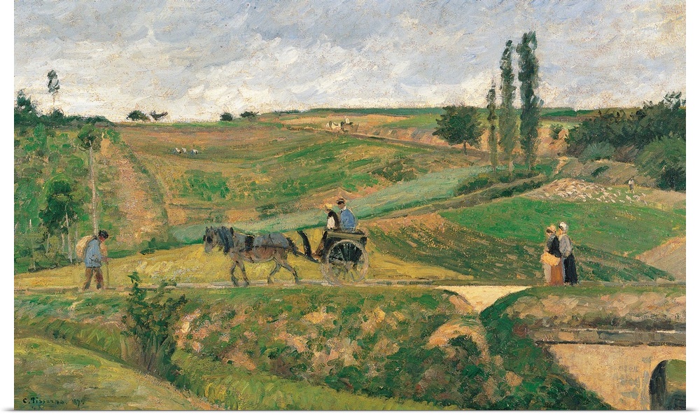 Route dEnnery, by Camille Pissarro, 1874 about, 19th Century, oil on canvas, cm 55 x 92 - France, Ile de France, Paris, Mu...
