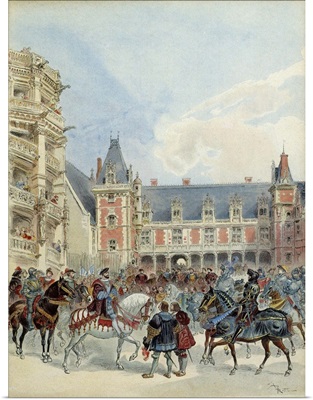 Royal Court of French King Francis I at the Castle of Blois