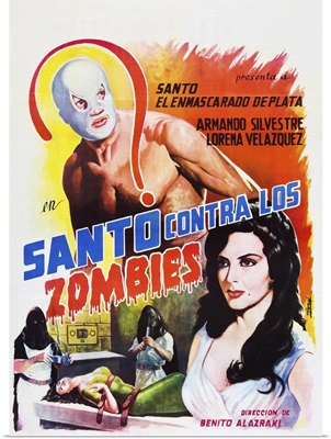 Santo Versus The Zombies - Vintage Movie Poster (Mexican)