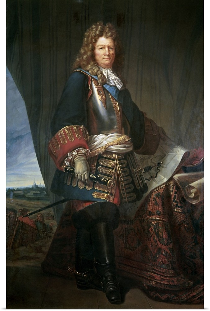 3692, French School. Full-length Portrait of Sebastien Le Prestre de Vauban, Marshall of France. Paris, musee de l'Armee. ...